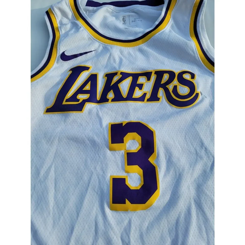 Los Angeles Lakers Jersey Kid's 48/L White Dri-Fit NBA Nike